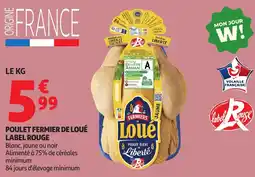 Auchan Poulet fermier de loué label rouge offre