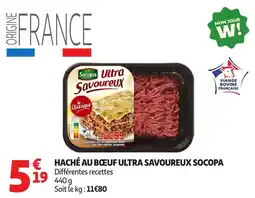 Auchan Haché au bœuf ultra savoureux socopa offre