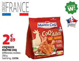 Auchan Coq'ailes maitre coq offre