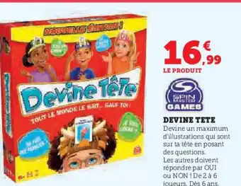 Hyper U DEVINE TETE offre