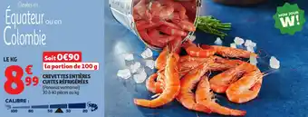 Auchan Crevettes entières cuites réfrigérées offre