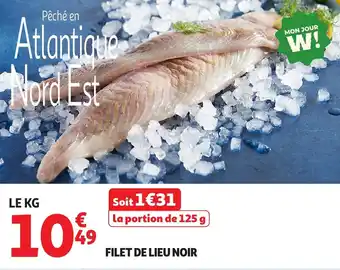 Auchan Filet de lieu noir offre