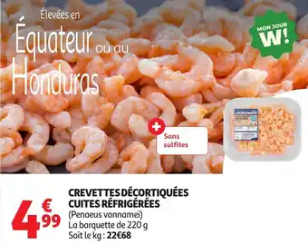 Auchan Crevettes décortiquées cuites réfrigérées offre