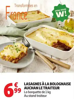 Auchan Lasagnes à la bolognaise auchan le traiteur offre