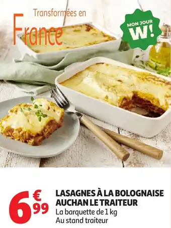 Auchan Lasagnes à la bolognaise auchan le traiteur offre