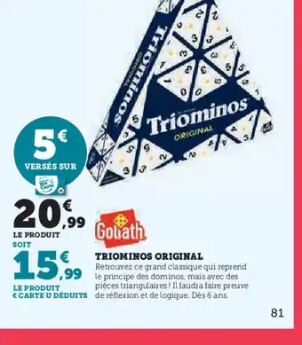 Hyper U TRIOMINOS Original offre