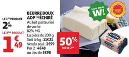 Auchan Beurre doux aop échiré offre