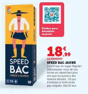 Hyper U SPEED BAC Jaune offre