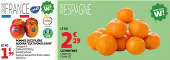 Auchan Pommes jazz filière auchan cultivons le bon offre