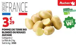 Auchan Pommes de terre bio blondes ou rouges auchan offre