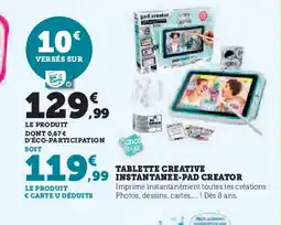 Hyper U Tablette creative instantanee-pad creator offre