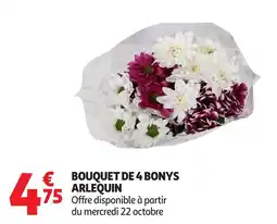 Auchan Bouquet de 4 bonys arlequin offre