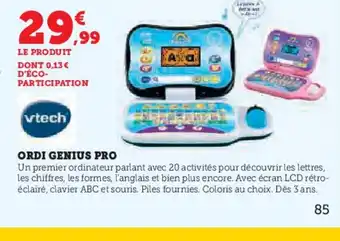 Hyper U VTECH Ordi genius pro offre