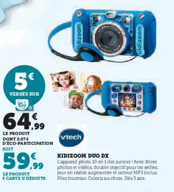 Hyper U VTECH Kidizoom duo dx offre