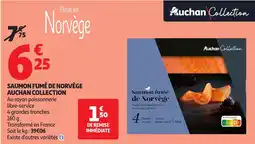 Auchan Saumon fumé de norvège auchan collection offre