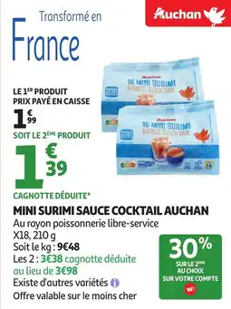 Auchan Mini surimi sauce cocktail auchan offre