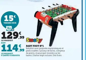 Hyper U SMOBY Baby foot n°1 offre