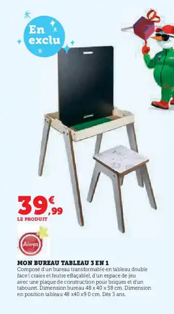 Hyper U Mon bureau tableau 3 en 1 offre