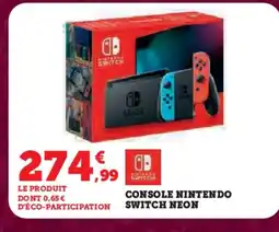 Hyper U Console nintendo switch neon offre