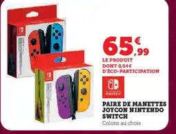 Hyper U Paire de manettes joycon nintendo switch offre