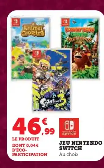 Hyper U Jeu nintendo switch offre