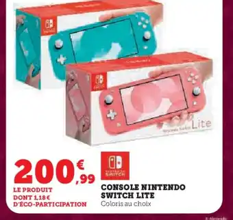 Hyper U Console nintendo switch lite offre