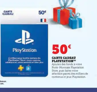 Hyper U Carte cadeau playstation offre
