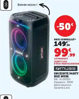 Hyper U MUSE Enceinte party box offre