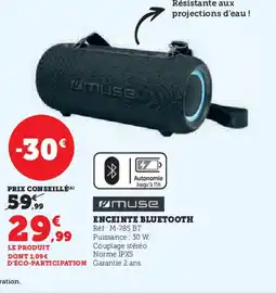 Hyper U MUSE Enceinte bluetooth offre