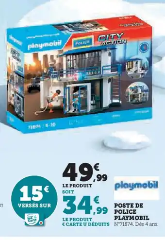 Hyper U PLAYMOBIL Poste de police offre