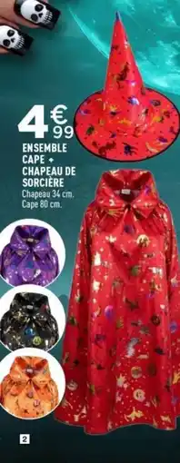 Centrakor Ensemble cape + chapeau de sorcière offre