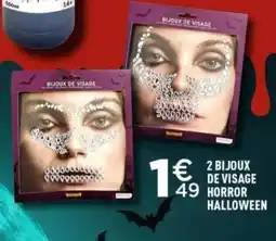 Centrakor 2 bijoux de visage horror halloween offre