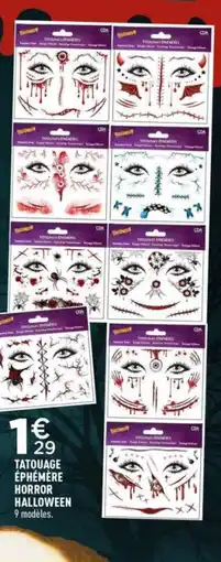 Centrakor Tatouage éphémère horror halloween offre
