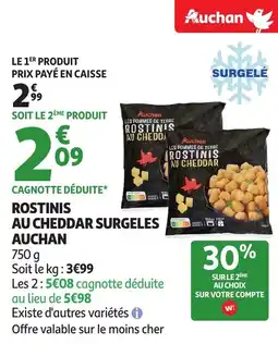 Auchan Rostinis au cheddar surgeles auchan offre