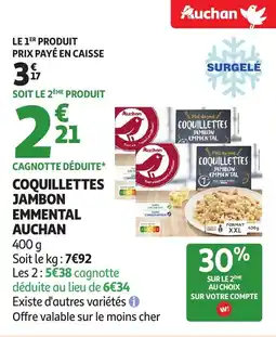 Auchan Coquillettes jambon emmental auchan offre