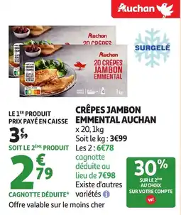 Auchan Crêpes jambon emmental auchan offre