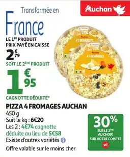 Auchan Pizza 4 fromages auchan offre