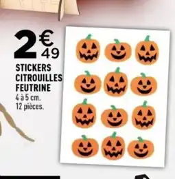 Centrakor Stickers citrouilles feutrine offre