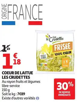 Auchan Coeur de laitue les crudettes offre