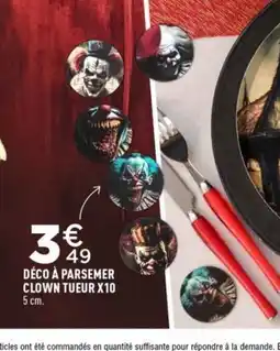 Centrakor Déco à parsemer clown tueur offre