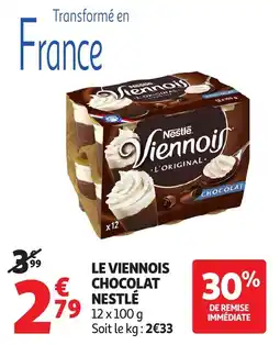 Auchan Le viennois chocolat nestlé offre