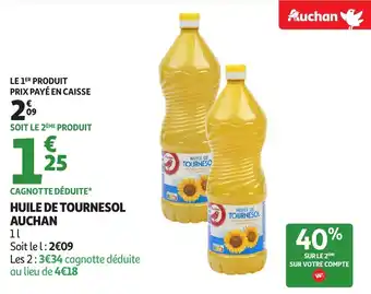 Auchan Huile de tournesol auchan offre