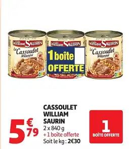 Auchan Cassoulet william saurin offre