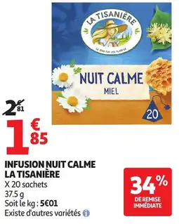 Auchan Infusion nuit calme la tisanière offre