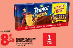 Auchan Biscuits fourrés au chocolat prince offre