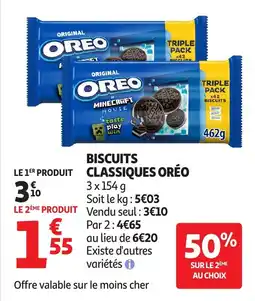 Auchan Biscuits classiques oréo offre