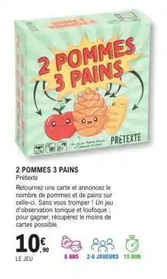 E.Leclerc 2 POMMES 3 PAINS offre