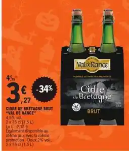 E.Leclerc Cidre de Bretagne Brut Val de Rance offre