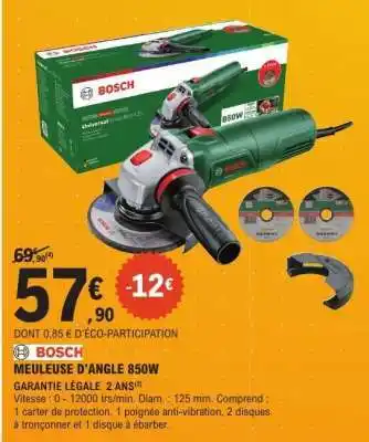 E.Leclerc BOSCH MEULEUSE D'ANGLE 850W offre