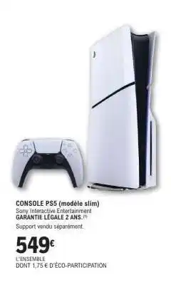 E.Leclerc CONSOLE PS5 (modèle slim) offre